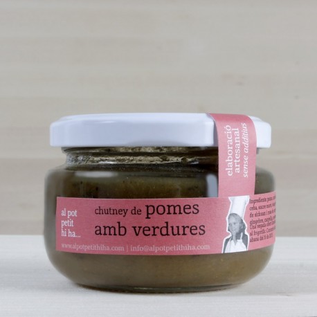 Chutney de poma amb verdures Al pot petit hi ha