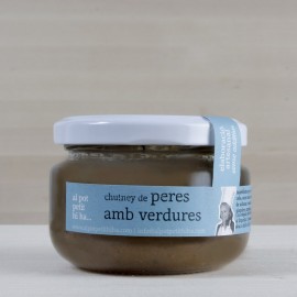 Chutney de pera amb verdures Al pot petit hi ha
