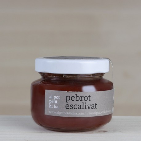Melmelada de pebrot escalivat Al pot petit hi ha de 65 g.